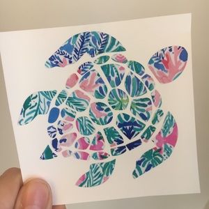 Lilly Jet Stream Sea Turtle Vinyl Decal